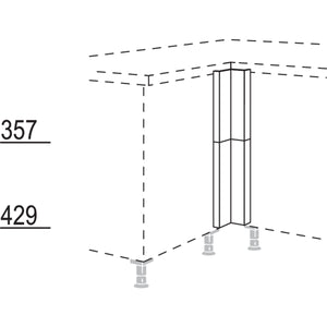 Nobilia XL-Winkelpassstueck in geteilter Optik- variabel UPE-VA-X 35144