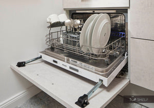 Pino Küche Beton Weißgrau 180cm 180cm Detail Geschirrspüler top-shelf.de-