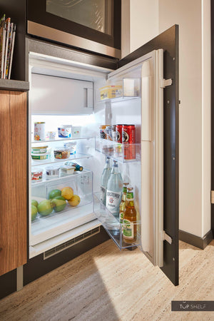 Pino Küche Evoke Eiche & Grafit 260 cm Detail Kühlschrank top-shelf.de-