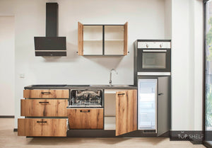 Pino Küche Evoke Eiche & Grafit 260 cm Stauraum top-shelf.de-