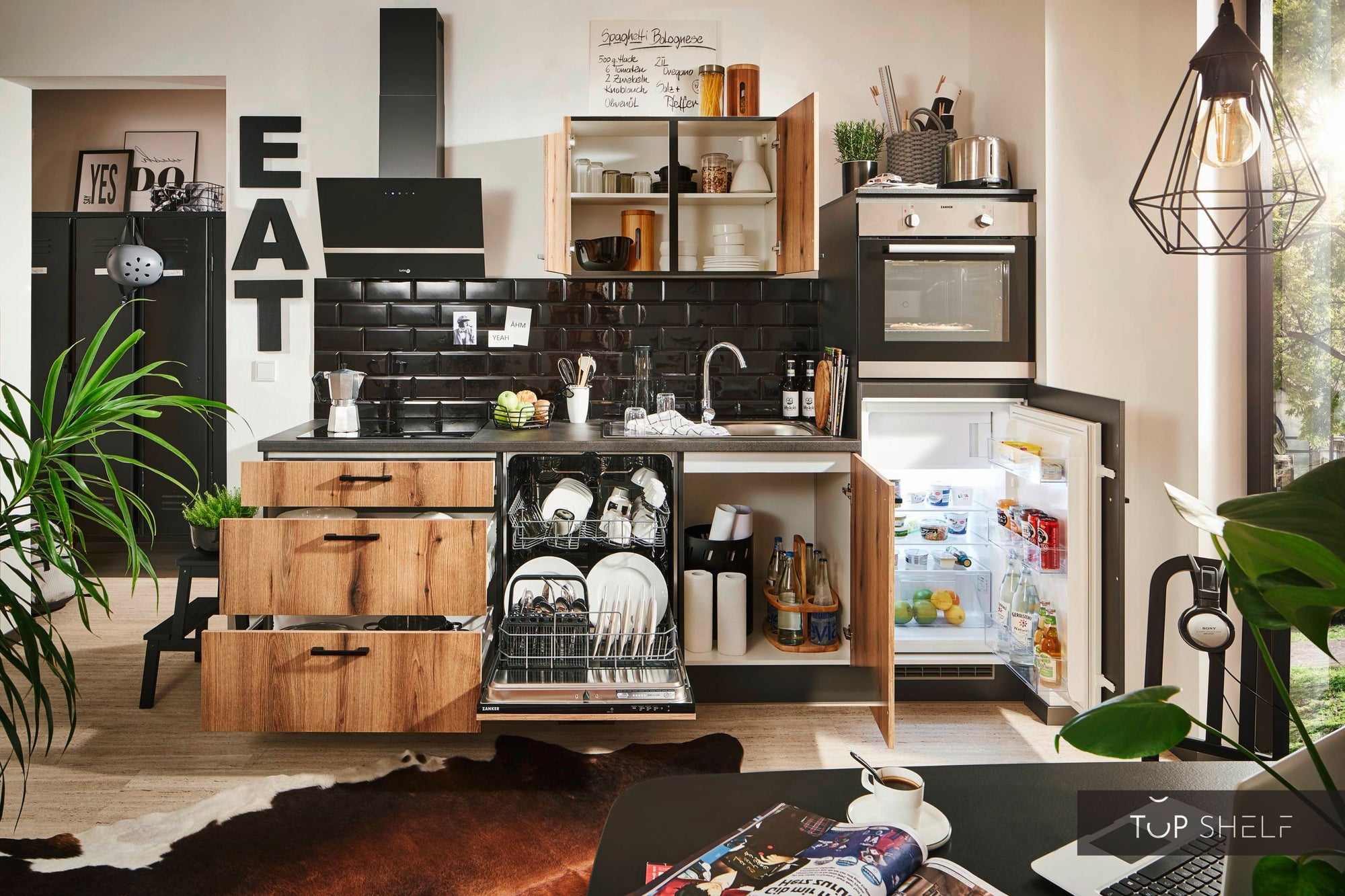 Pino Küche Evoke Eiche & Grafit 260 cm konfigurierbar top-shelf.de-