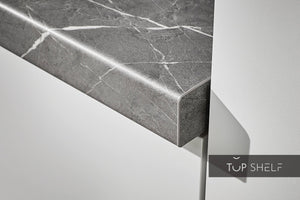 Pino Küche Küchenzeile Lichtgrau & Grafit 180cm Detail Arbeitsplatte Pietra Grey Marmor top-shelf.de