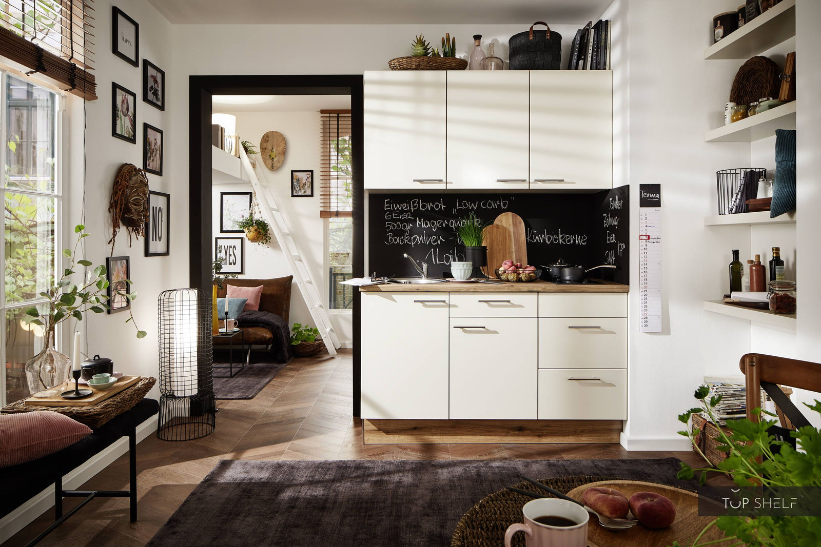 Pino keuken 150 cm magnolia wit hoogglans direct beschikbaar ~