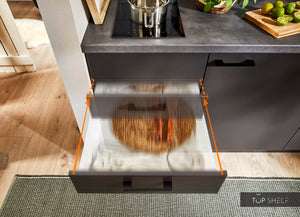 Pino Küche Weiß & Grafit 160cm konfigurierbar Schublade Soft Close top-shelf.de-