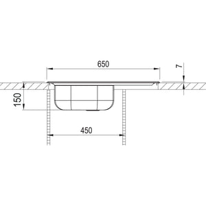 RODI- Einbauspuele Okio Line 65- Edelstahl 87189 87189