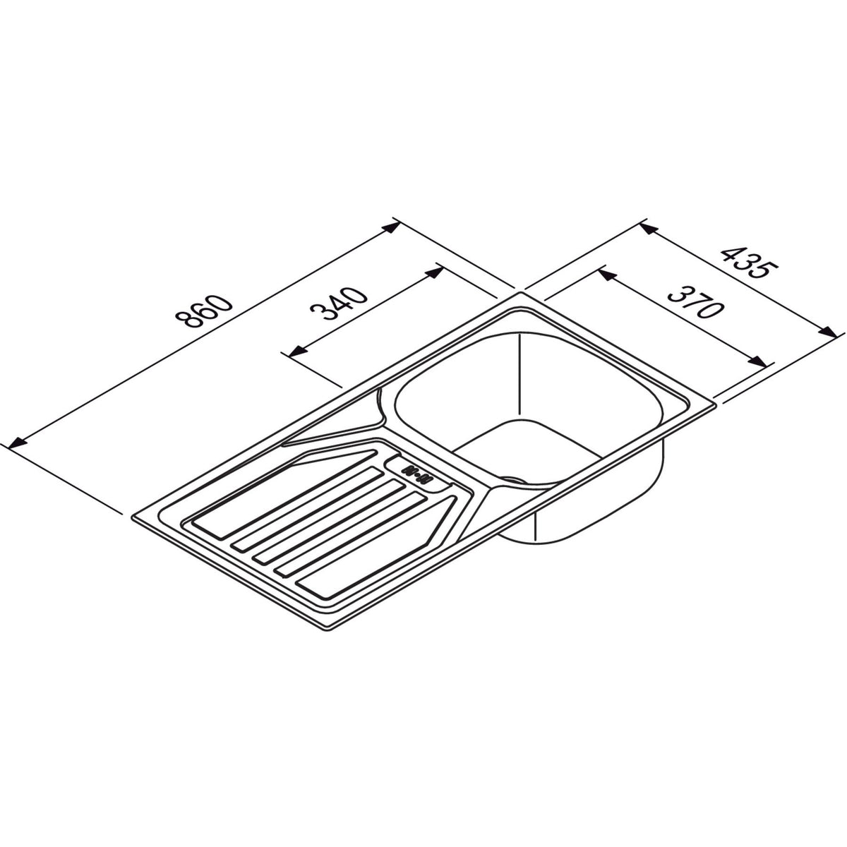 RODI- Einbauspuele Okio Line 85 Deep- Edelstahl 87100 87100