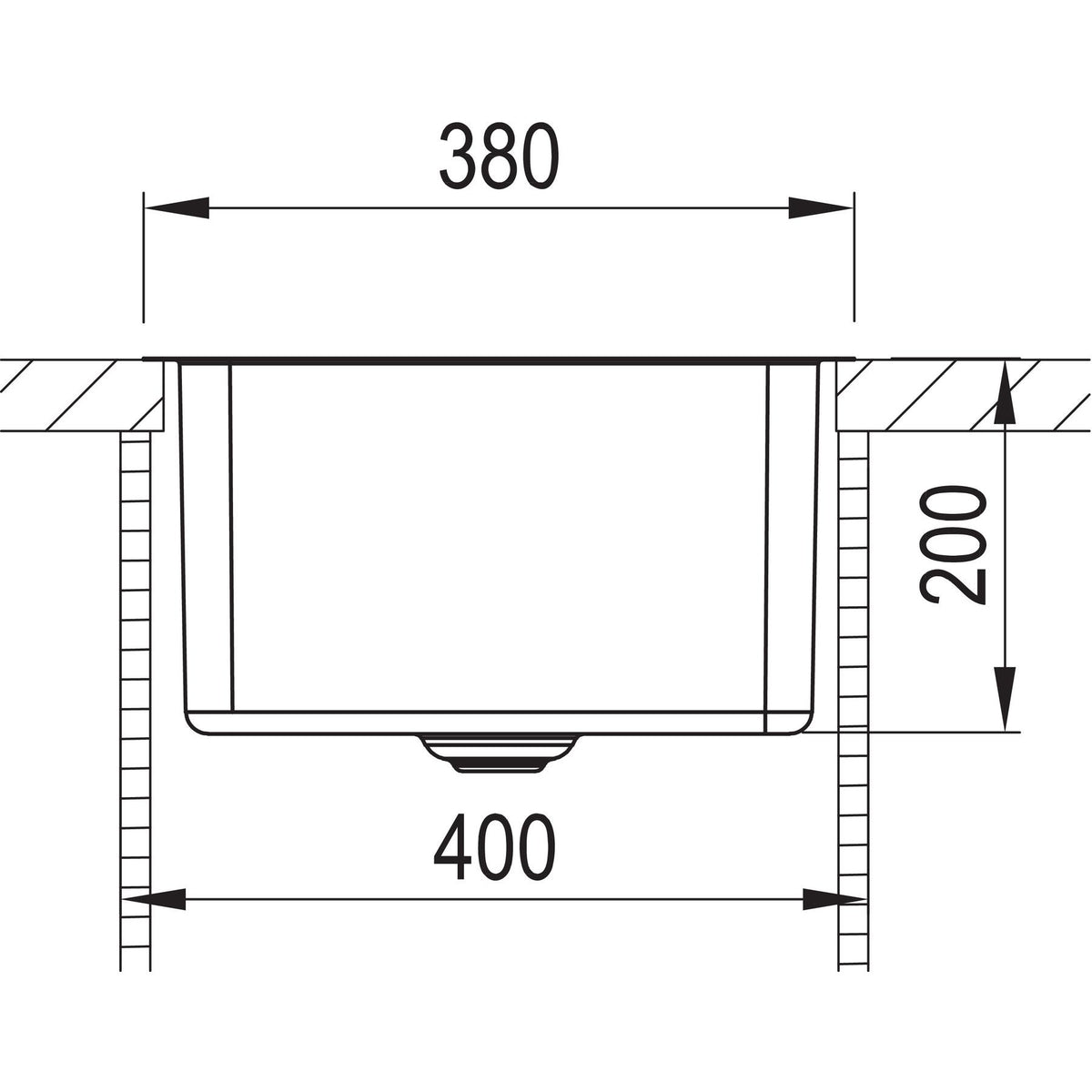 RODI- Einbauspuele Una 34 N- Edelstahl- flaechenbuendiger Einbau moeglich Edelstahl 87136 87136