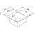 RODI- Einbauspuele Una 46 N- Edelstahl- flaechenbuendiger Einbau moeglich Edelstahl 87146 87146