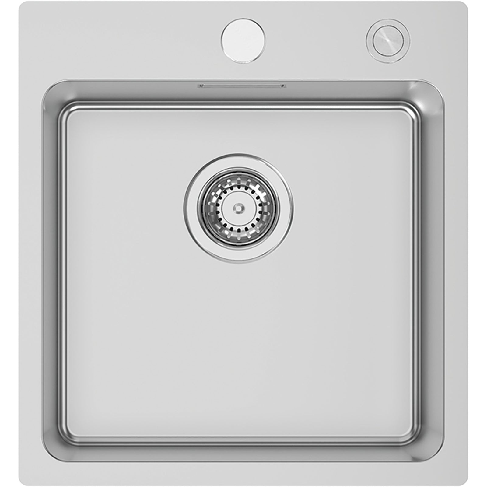 RODI: Inbouwspoelbak Una 46 N, roestvrij staal, vlakbouw mogelijk roestvrij staal 87146 45 cm