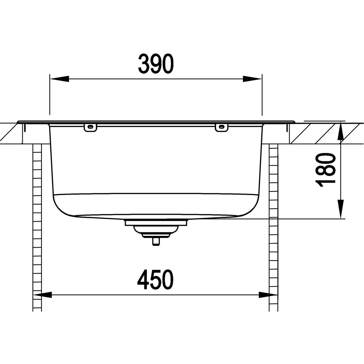 TEKA- Einbauspuele Centroval- Edelstahl 87510 87510