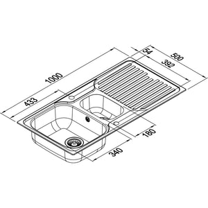 TEKA- Einbauspuele Princess 60- Edelstahl 87514 87514