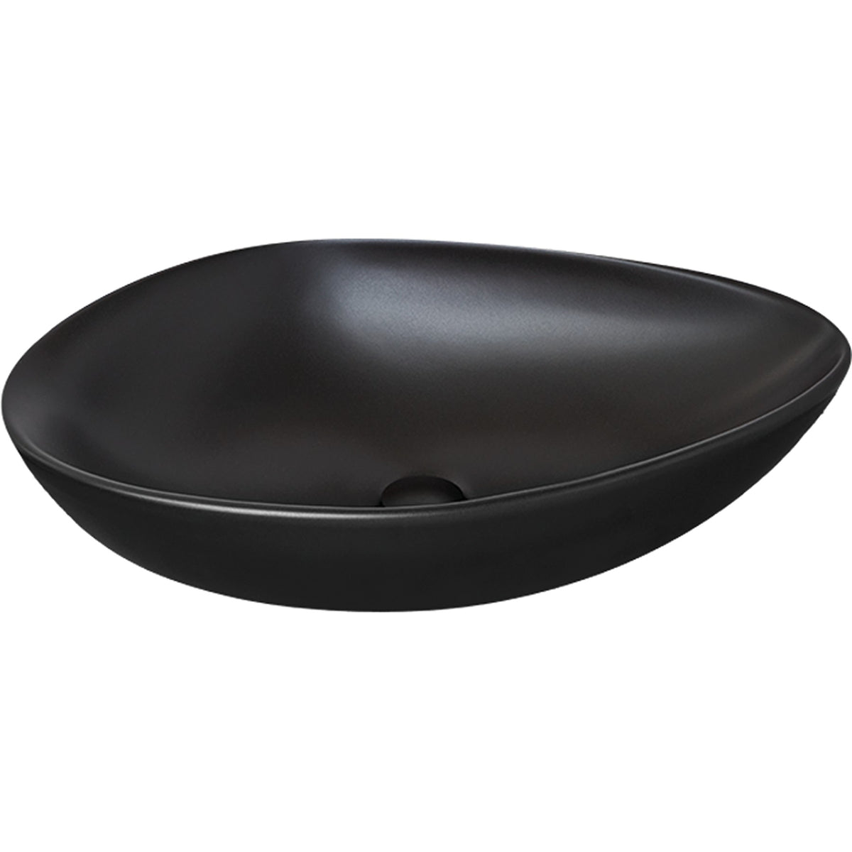 TURKUAZ- Aufbauwaschtisch OLIVE 61- Keramik Schwarz matt 87747 87747