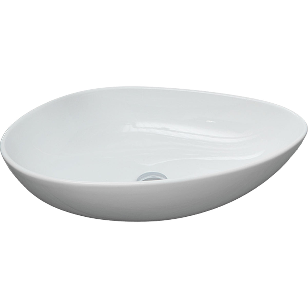 TURKUAZ- Aufbauwaschtisch OLIVE 61- Keramik Weiss Hochglanz 87735 87735