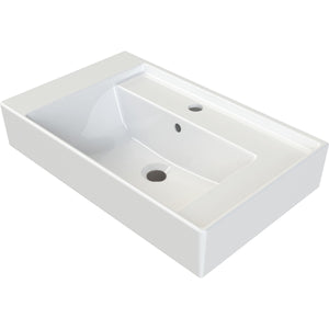 TURKUAZ- Moebelwaschtisch CUBO 63- Keramik Weiss Hochglanz 87731 87731