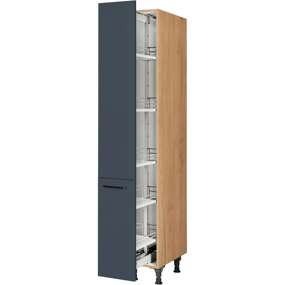 nobilia Apothekerschrank HDA30 1 30 cm Dunkel Blau Fjordblau Ultra Matt 966 Easytouch 945