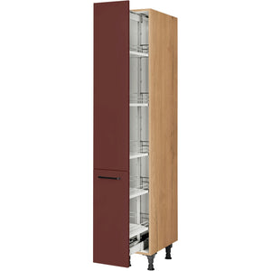 nobilia Apothekerschrank HDA30 1 30 cm Dunkel Rot Rostrot Ultra Matt 963 Easytouch 945