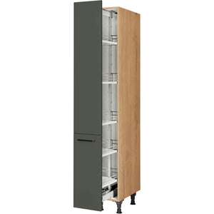 nobilia Apothekerschrank HDA30 1 30 cm Mineral Grün Ultra Matt 964 Easytouch 945