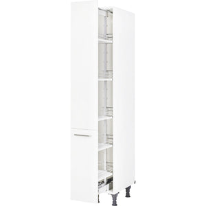 nobilia Apothekerschrank HDA30 Hochschrank Küchenschrank 30cm in Alpinweiß mit Soft-Close