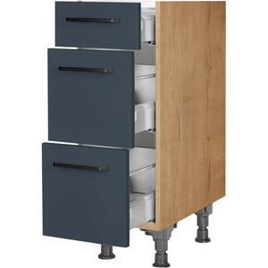 nobilia Auszugschrank UA30 30 cm Dunkel Blau Fjordblau Ultra Matt 966 Easytouch 945