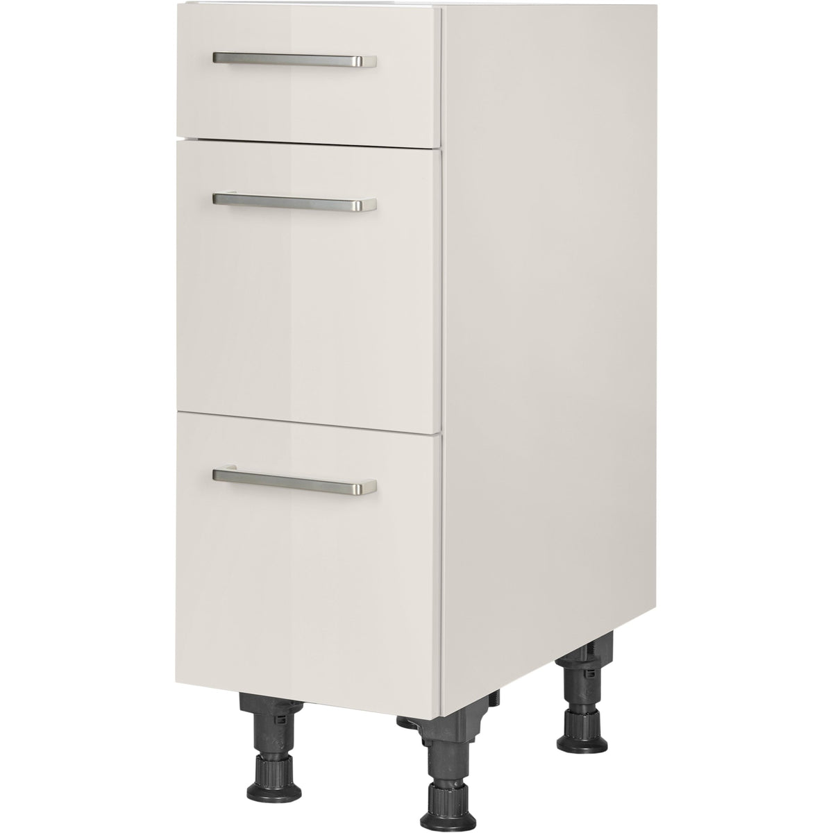 nobilia Auszugschrank UA30 30 cm Hell Grau Seiden grau Hoch Glanz 455 Flash 648