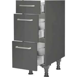 nobilia Auszugschrank UA30 30 cm Schiefergrau Dunkel Anthrazit Hoch glanz 453 Flash 648