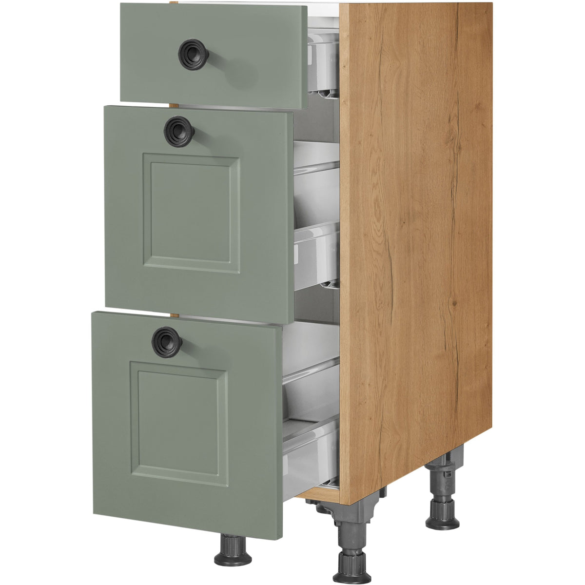 nobilia Auszugschrank UA30 30 cm Schilf Grün matt 776 Cascada 684