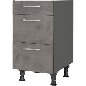 nobilia Auszugschrank UA45 45 cm Beton Schiefergrau Dunkel Anthrazit 889 Riva 371