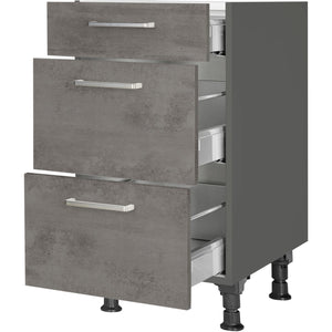 nobilia Auszugschrank UA45 45 cm Beton Schiefergrau Dunkel Anthrazit 889 Riva 371