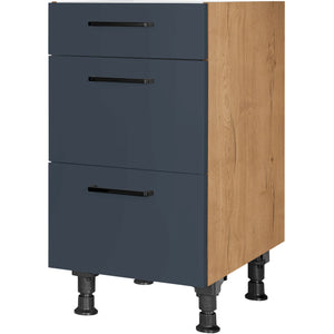 nobilia Auszugschrank UA45 45 cm Dunkel Blau Fjordblau Ultra Matt 966 Easytouch 945