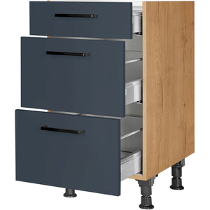 nobilia Auszugschrank UA45 45 cm Dunkel Blau Fjordblau Ultra Matt 966 Easytouch 945