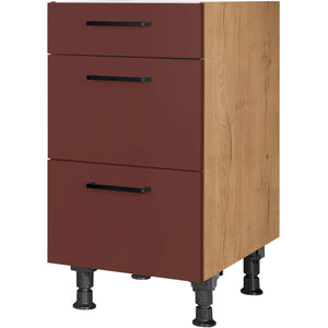 nobilia Auszugschrank UA45 45 cm Dunkel Rot Rostrot Ultra Matt 963 Easytouch 945