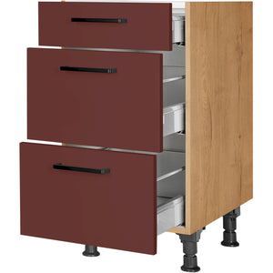 nobilia Auszugschrank UA45 45 cm Dunkel Rot Rostrot Ultra Matt 963 Easytouch 945