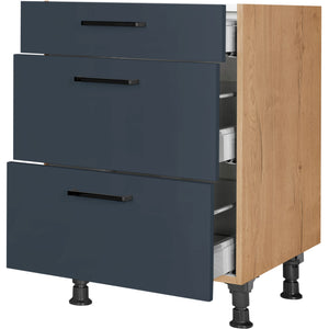 nobilia Auszugschrank UA60 60 cm Dunkel Blau Fjordblau Ultra Matt 966 Easytouch 945