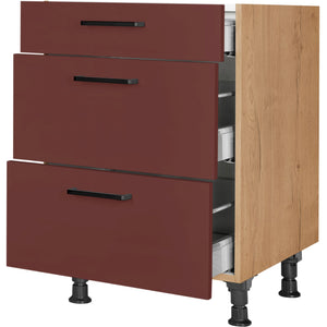 nobilia Auszugschrank UA60 60 cm Dunkel Rot Rostrot Ultra Matt 963 Easytouch 945