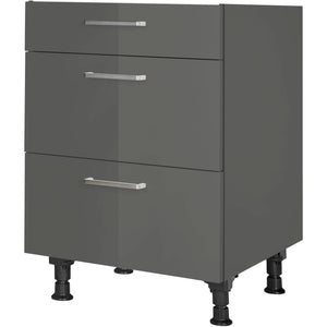 nobilia Auszugschrank UA60 60 cm Schiefergrau Dunkel Anthrazit Hoch glanz 453 Flash 648