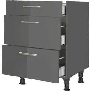 nobilia Auszugschrank UA60 60 cm Schiefergrau Dunkel Anthrazit Hoch glanz 453 Flash 648