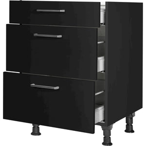 nobilia Auszugschrank UA60 60 cm Schwarz super matt 340 Touch 317