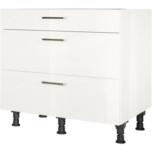 nobilia Auszugschrank UA90 90 cm Alpin Weiss Hoch Glanz 503 Flash 648