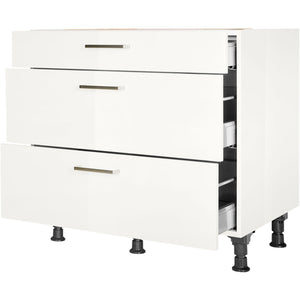 nobilia Auszugschrank UA90 90 cm Alpin Weiss Hoch Glanz 503 Flash 648