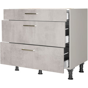 nobilia Auszugschrank UA90 90 cm Beton Grau Hellgrau Anthrazit 892 Riva 371