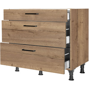 nobilia Auszugschrank UA90 90 cm Eiche Havanna Dunkel 402 Structura 382