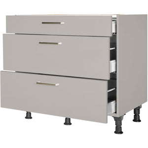 nobilia Auszugschrank UA90 90 cm Hellgrau Stein grau super matt 341 Touch 317