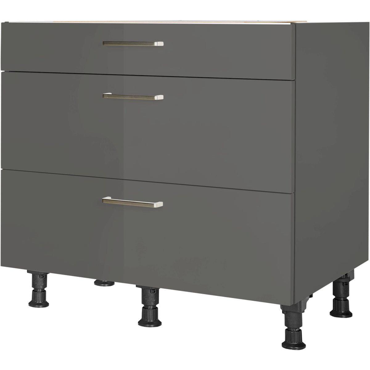 nobilia Auszugschrank UA90 90 cm Schiefergrau Dunkel Anthrazit Hoch glanz 453 Flash 648