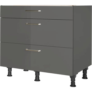 nobilia Auszugschrank UA90 90 cm Schiefergrau Dunkel Anthrazit Hoch glanz 453 Flash 648