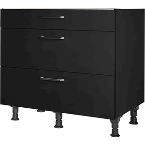 nobilia Auszugschrank UA90 90 cm Schwarz super matt 340 Touch 317