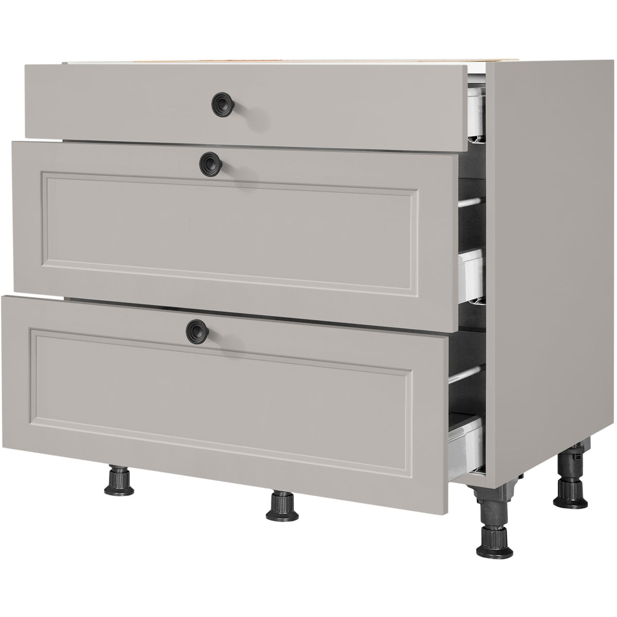 nobilia Auszugschrank UA90 90 cm Stein Grau Matt 772 Cascada 684