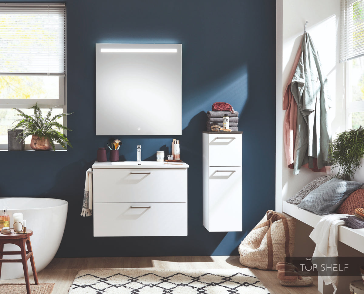 nobilia elements Bad-Set  Ostsee mit Abdeckplatte in 192 Beton Schiefergrau