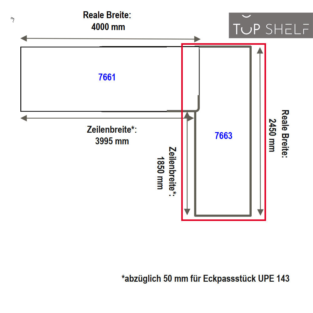 nobilia Eck-Arbeitsplatte APDEE245-60E 245cm nobilia elements L-Arbeitsplatte Konfigurieren L-Küche