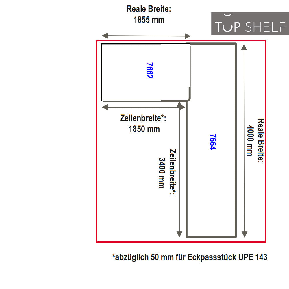 nobilia Eck-Arbeitsplatte APDEW186-60E APDEE400-60E 185cm 400cm nobilia elements L-Küche Arbeitsplatte Konfigurieren