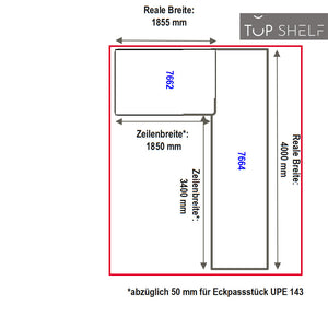 nobilia Eck-Arbeitsplatte APDEW186-60E APDEE400-60E 185cm 400cm nobilia elements L-Küche Arbeitsplatte Konfigurieren